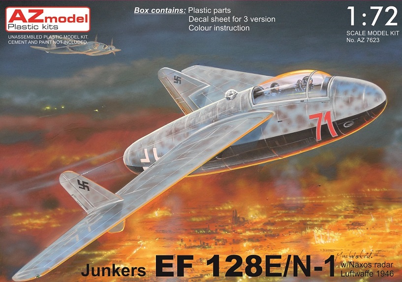 Junkers EF-128E/N-1 1/72 AZ model – Postaveno