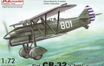 Fiat Cr-32 Chirri 1/72 AZ model – Postavený model