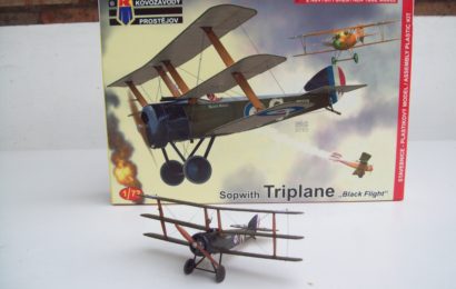 1/72 Sopwith Triplane ‚Black Flight‘ od KP – postaveno Epeemana